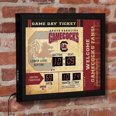 South Carolina Gamecocks 15" x 19" Bluetooth Scoreboard Wall Clock