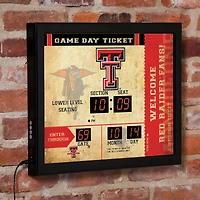 Texas Tech Red Raiders 15" x 19" Bluetooth Scoreboard Wall Clock