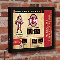 Ohio State Buckeyes 15" x 19" Bluetooth Scoreboard Wall Clock