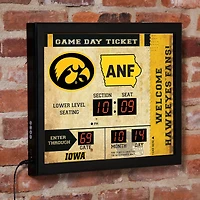 Iowa Hawkeyes 15" x 19" Bluetooth Scoreboard Wall Clock