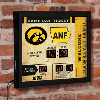 Iowa Hawkeyes 15" x 19" Bluetooth Scoreboard Wall Clock