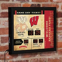 Wisconsin Badgers 15" x 19" Bluetooth Scoreboard Wall Clock