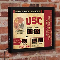 USC Trojans 15" x 19" Bluetooth Scoreboard Wall Clock