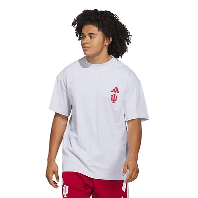 Men's adidas Gray Indiana Hoosiers Off-Court T-Shirt