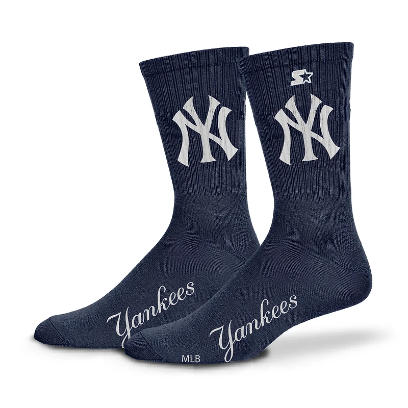 Unisex Starter  Navy New York Yankees Satin Crew Socks