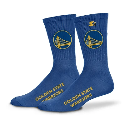 Unisex Starter  Blue Golden State Warriors Satin Crew Socks
