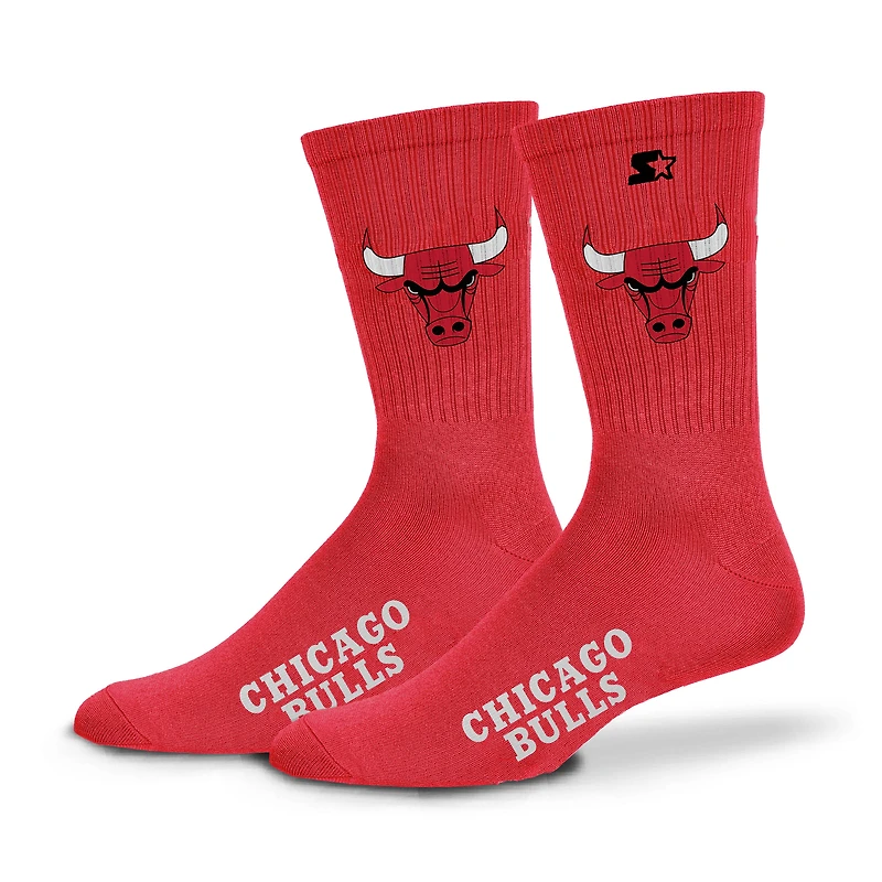 Unisex Starter Red Chicago Bulls Satin Crew Socks