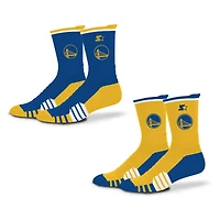 Unisex Starter  Royal/Gold Golden State Warriors Breakaway Crew Sock 2 Pack