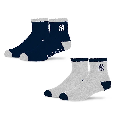 Women's Starter  Navy/Gray New York Yankees Home and Away Cozy Socks 2 Pack