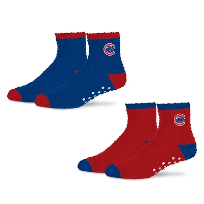 Women's Starter  Royal/Red Chicago Cubs Home and Away Cozy Socks 2 Pack