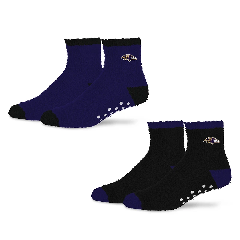 Women's Starter  Purple/Black Baltimore Ravens Home and Away Cozy Socks 2 Pack