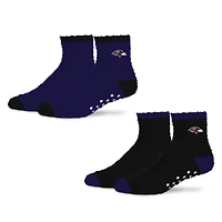 Women's Starter  Purple/Black Baltimore Ravens Home and Away Cozy Socks 2 Pack