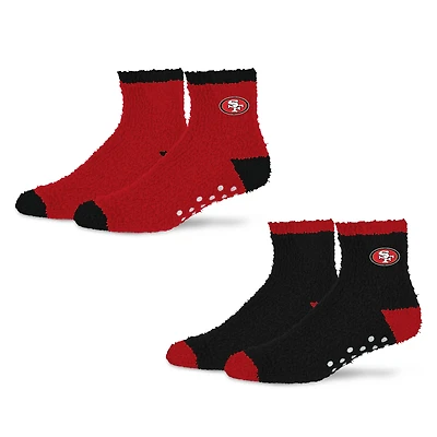 Women's Starter  Scarlet/Black San Francisco 49ers Home and Away Cozy Socks 2 Pack