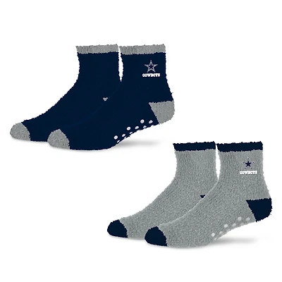 Women's Starter  Navy/Silver Dallas Cowboys Home and Away Cozy Socks 2 Pack