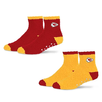 Women's Starter  Red/Gold Kansas City Chiefs Home and Away Cozy Socks 2 Pack