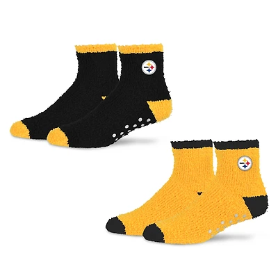 Women's Starter  Black/Gold Pittsburgh Steelers Home and Away Cozy Socks 2 Pack
