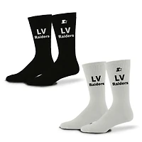 Unisex Starter  Black/White Las Vegas Raiders Assist Socks 2 Pack