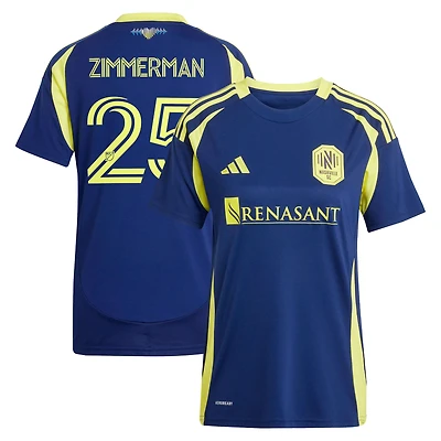 Women's adidas Walker Zimmerman Navy Nashville SC 2025 The Heart of Nashville Kit Replica Player Jersey