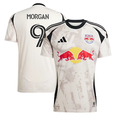 Men's adidas Lewis Morgan Tan New York Red Bulls 2025 Stone Kit Replica Player Jersey