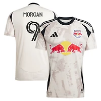 Men's adidas Lewis Morgan Tan New York Red Bulls 2025 Stone Kit Replica Player Jersey