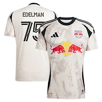 Men's adidas Daniel Edelman Tan New York Red Bulls 2025 Stone Kit Replica Player Jersey