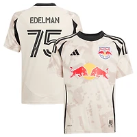 Youth adidas Daniel Edelman Tan New York Red Bulls 2025 Stone Kit Replica Player Jersey