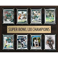 Philadelphia Eagles Super Bowl LIX Champions 12" x 15" Eight-Card Plaque