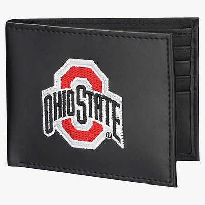 Ohio State Buckeyes Synthetic Leather Embroidered Bifold Wallet