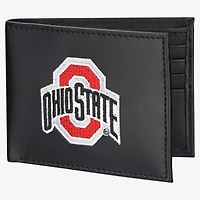 Ohio State Buckeyes Synthetic Leather Embroidered Bifold Wallet