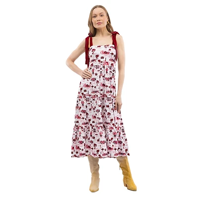 Women's Smith & Quinn  Garnet South Carolina Gamecocks Tied Shoulder Tiered Maxi Dress