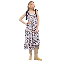 Women's Smith & Quinn  Navy Auburn Tigers Tied Shoulder Tiered Maxi Dress