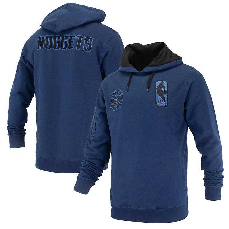 Unisex FISLL Navy Denver Nuggets Logoman Shadow Collection Pullover Hoodie