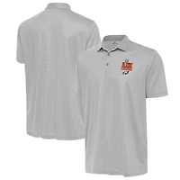 Men's Antigua White/Gray Philadelphia Eagles Super Bowl LIX Champions Rings Polo