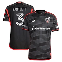 Men's adidas Lucas Bartlett Black D.C. United 2024 The Icon Kit Authentic Player Jersey