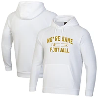 Men's Under Armour White Notre Dame Fighting Irish 2025 Sideline Rival Fleece Hoodie