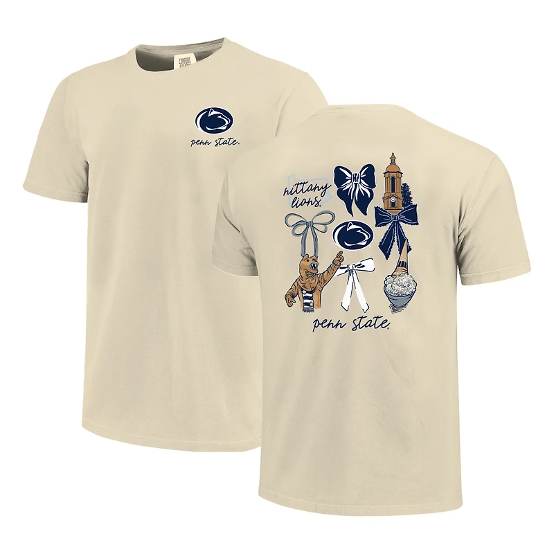 Women's Comfort Colors Cream Penn State Nittany Lions Coquette T-Shirt