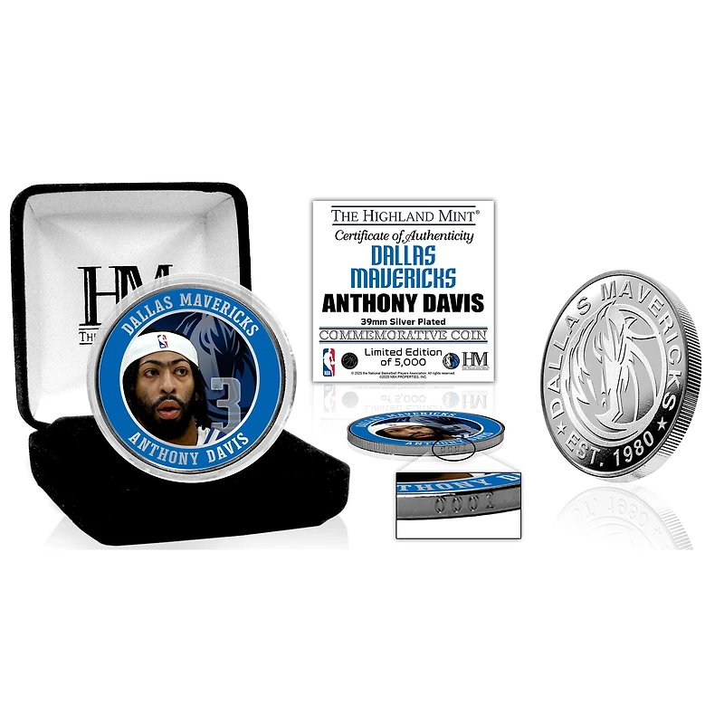 Highland Mint Anthony Davis Dallas Mavericks Silver Coin