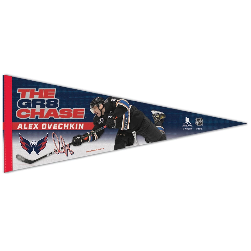 WinCraft Alexander Ovechkin Washington Capitals The GR8 Chase 12" x 30" Premium Pennant
