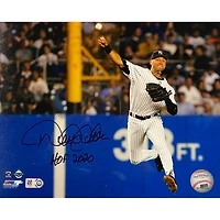Derek Jeter New York Yankees Autographed Fielding Photograph with "HOF 2020" Inscription