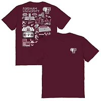 Women's Vive La Fete  Maroon Fordham Rams Impressions Artwork Relaxed Fit T-Shirt