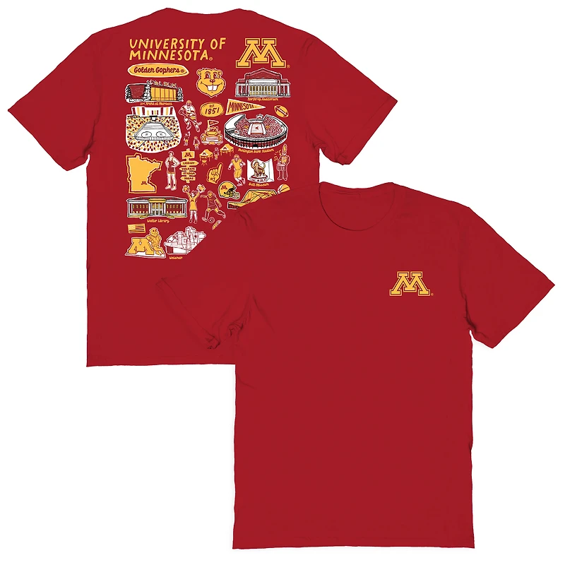 Women's Vive La Fete Minnesota Golden Gophers Impressions Artwork Relaxed Fit T-Shirt