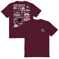 Women's Vive La Fete  Maroon New Mexico State Aggies Impressions Artwork Relaxed Fit T-Shirt