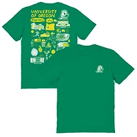 Women's Vive La Fete  Green Oregon Ducks Impressions Artwork Relaxed Fit T-Shirt