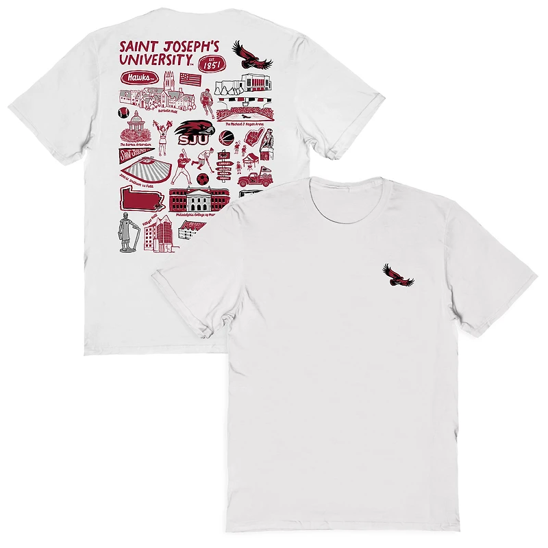 Women's Vive La Fete Saint Joseph's Hawks Impressions Artwork Relaxed Fit T-Shirt