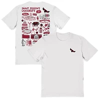 Women's Vive La Fete Saint Joseph's Hawks Impressions Artwork Relaxed Fit T-Shirt