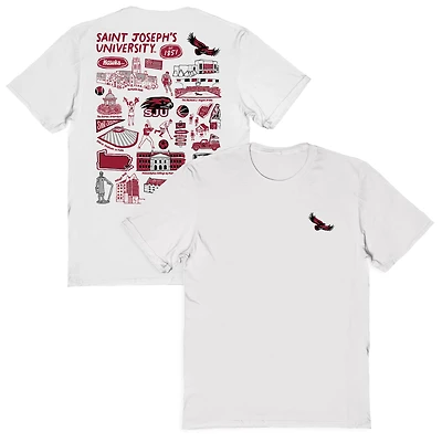 Women's Vive La Fete Saint Joseph's Hawks Impressions Artwork Relaxed Fit T-Shirt