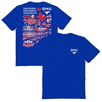 Women's Vive La Fete  Royal SMU Mustangs Impressions Artwork Relaxed Fit T-Shirt