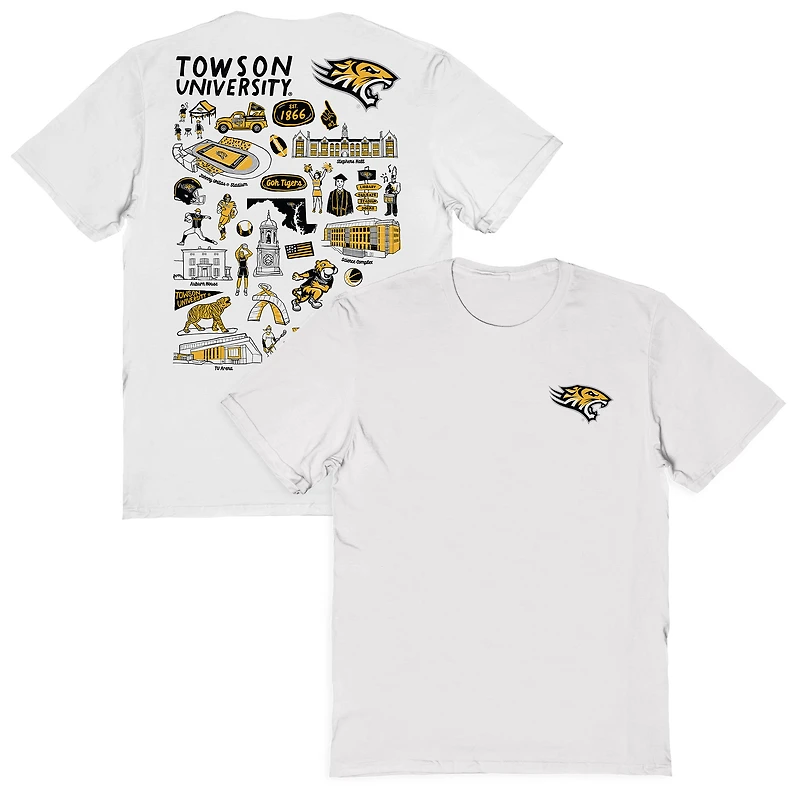 Women's Vive La Fete Towson Tigers Impressions Artwork Relaxed Fit T-Shirt