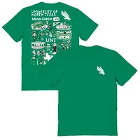 Women's Vive La Fete  Green North Texas Mean Impressions Artwork Relaxed Fit T-Shirt