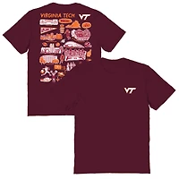 Women's Vive La Fete  Maroon Virginia Tech Hokies Impressions Artwork Relaxed Fit T-Shirt